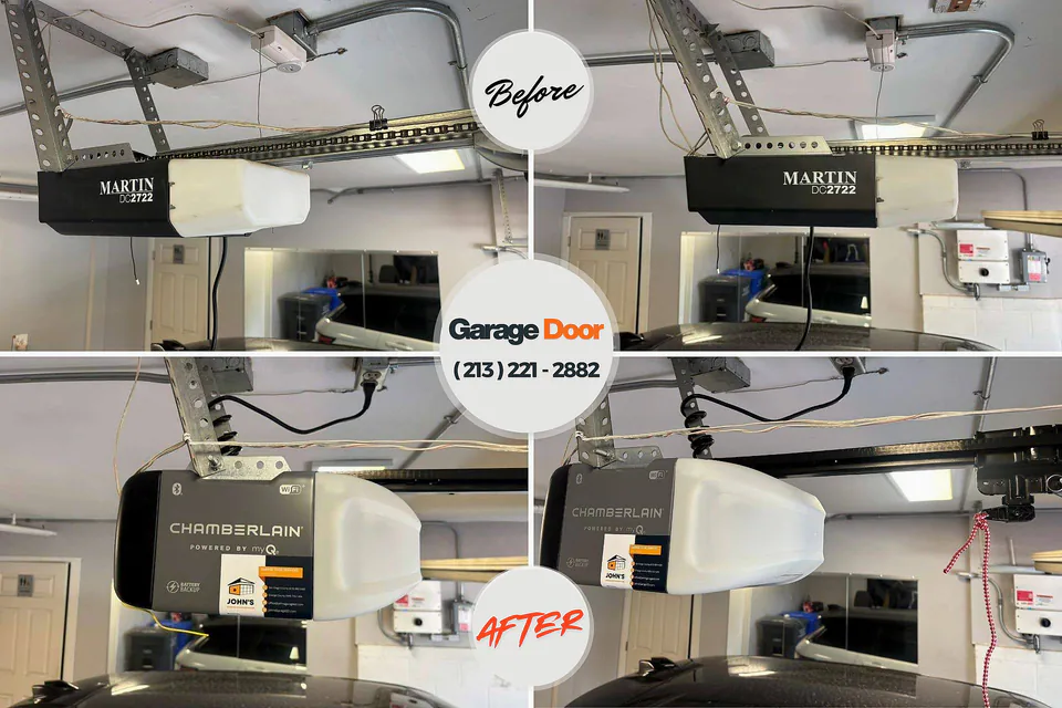 Before and after: garage door repair Elkins, WV